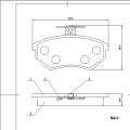 D684 customizable semi-metal ceramic high tech brake pads brakes pad for audi